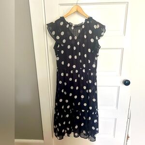 Navy/white polka dots, Anne Taylor Small dress.